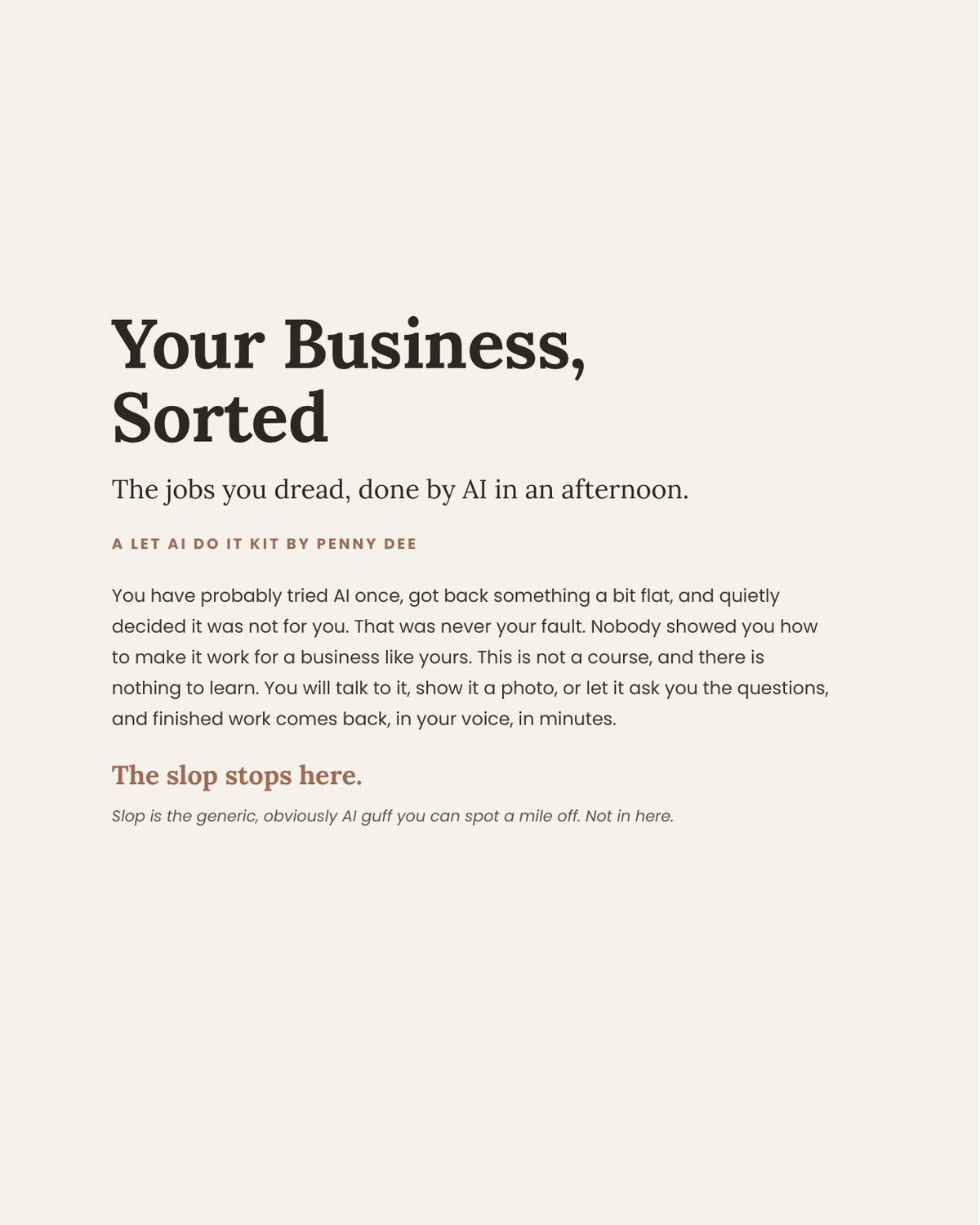 Business, Sorted